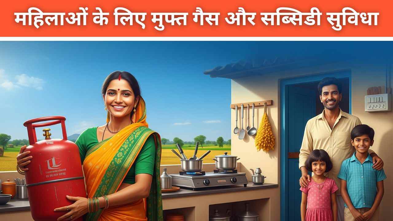Women getting free LPG gas connection under PM Ujjwala Yojana 2025